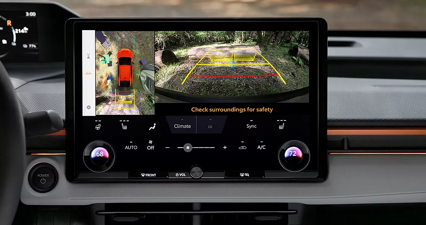 The Panoramic View Monitor display in the 2026 Subaru Trailseeker