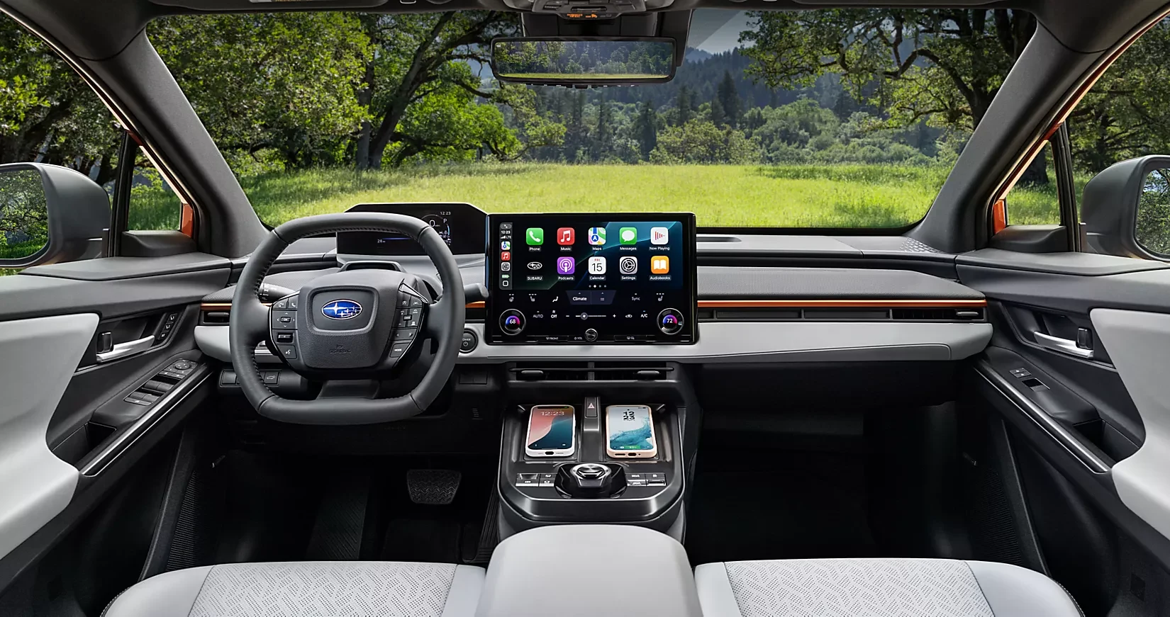 Front seats and centre console of the 2026 Subaru Uncharted