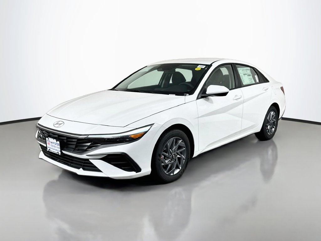 New 2026 Hyundai Elantra Hybrid Blue Sedan
