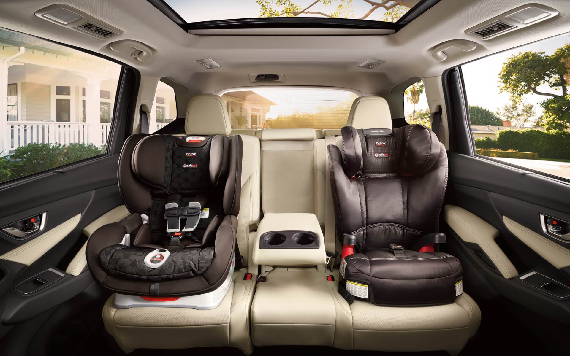 rear facing car seat in third row