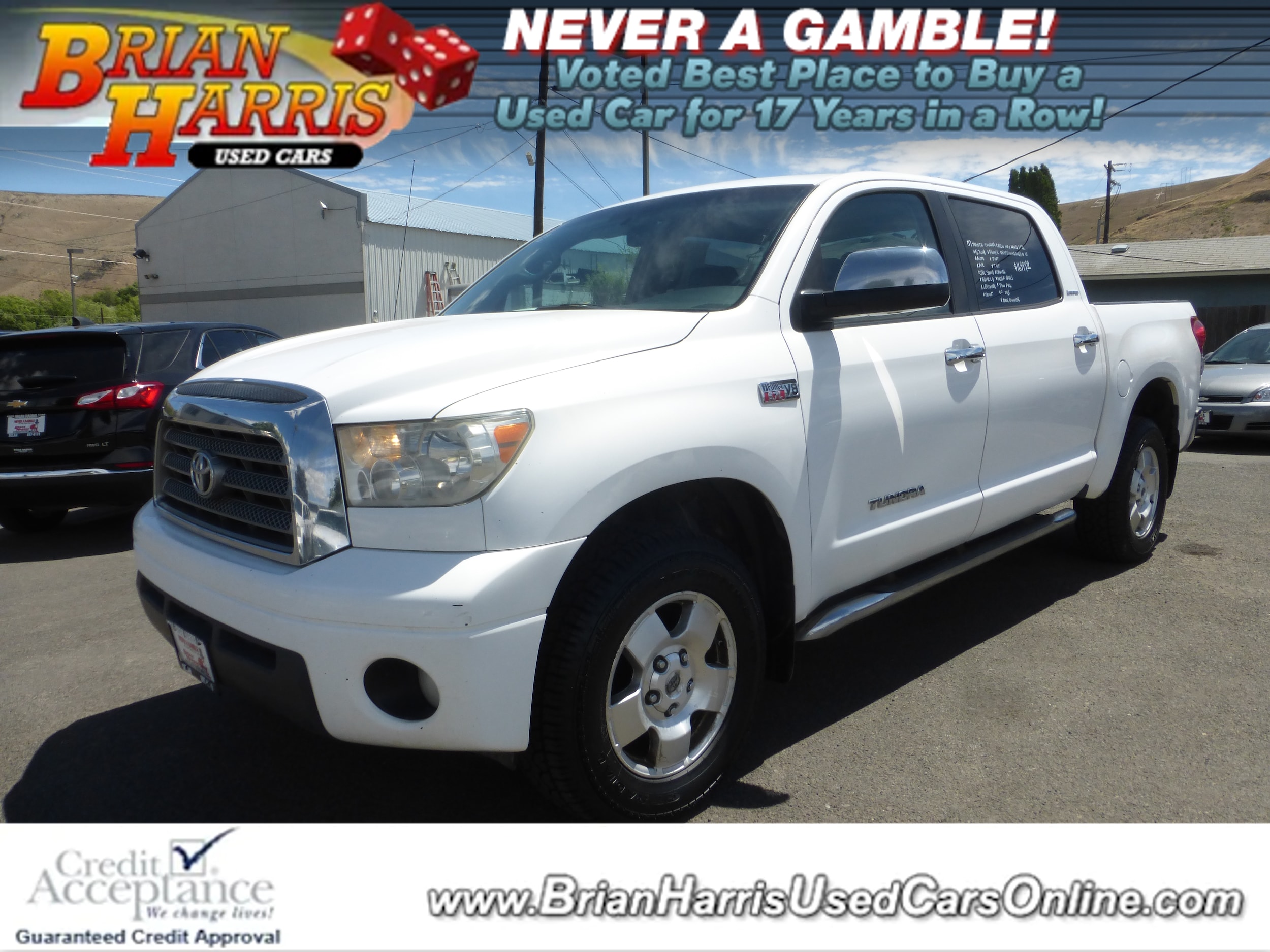 Used 2007 Toyota Tundra For Sale at Brian Harris Used Cars | VIN: 5tfdv58117x032096