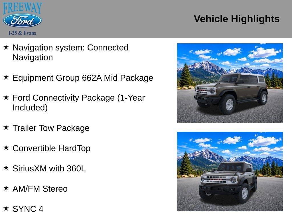 New 2026 Ford Bronco Heritage Edition SUV