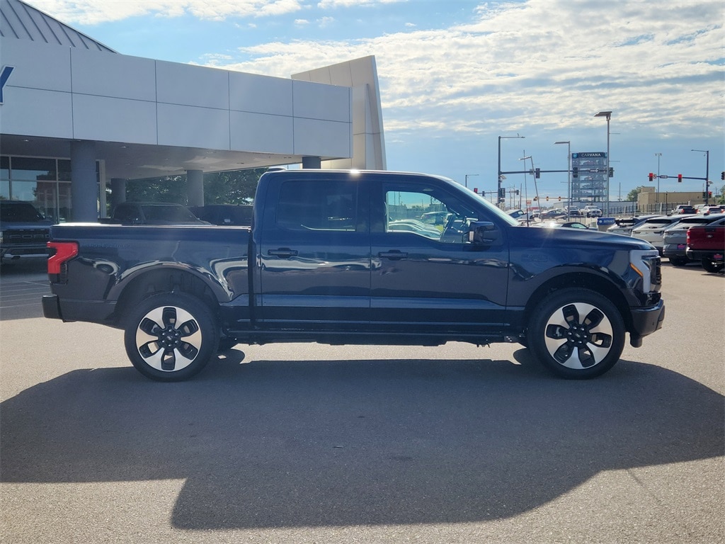 Certified 2024 Ford F-150 Lightning Platinum with VIN 1FT6W7L78RWG04545 for sale in Denver, CO