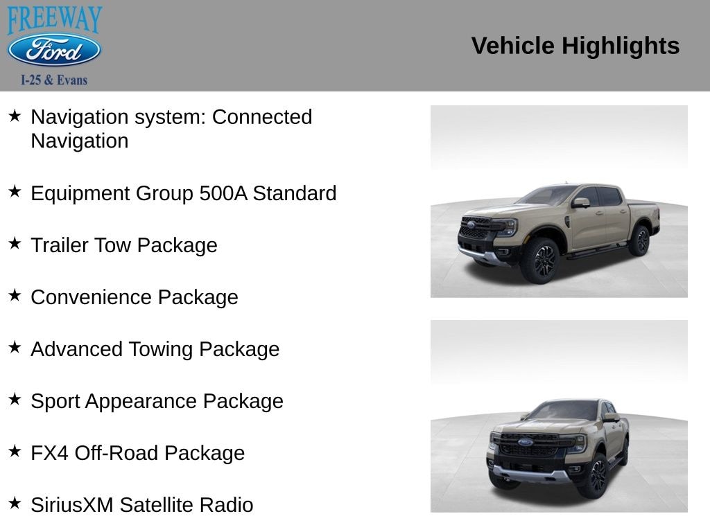 New 2025 Ford Ranger Lariat Truck