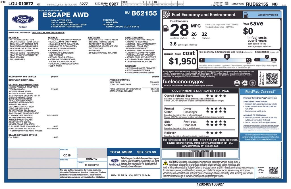 Used 2024 Ford Escape Active SUV