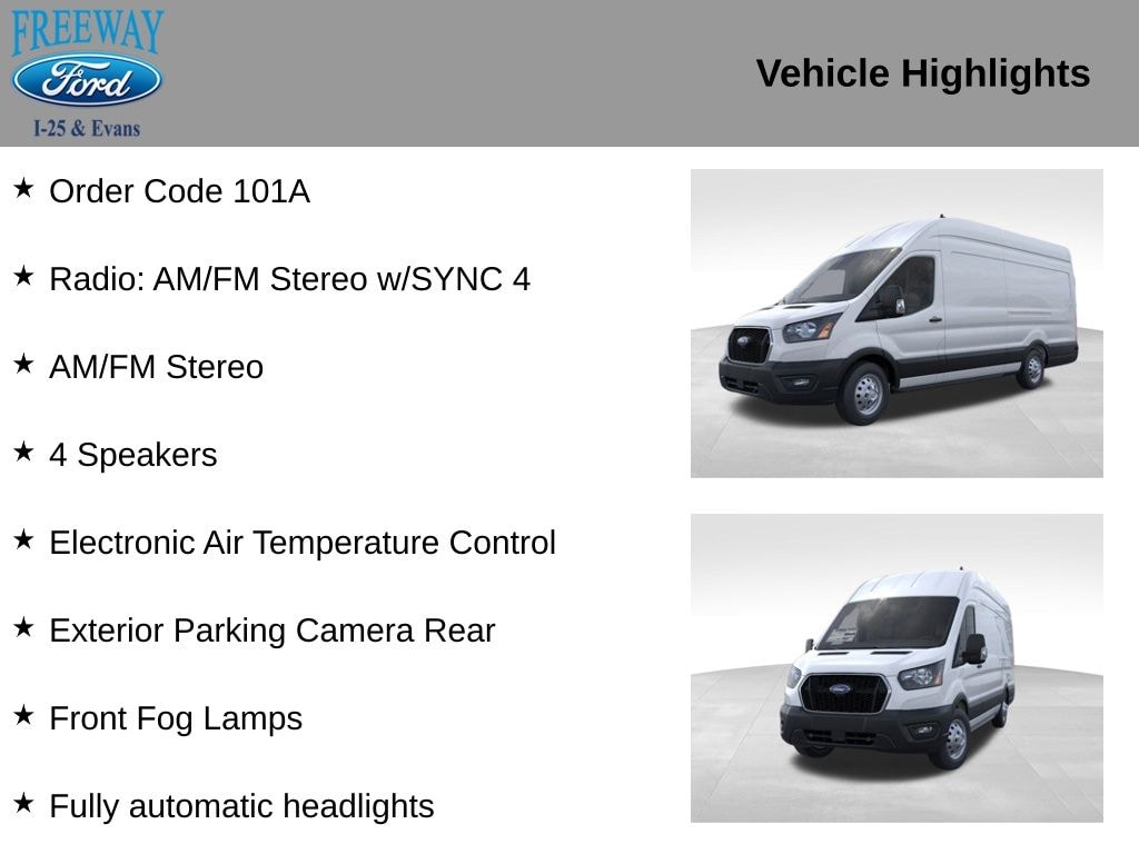 New 2025 Ford Transit-350 Base Cargo Van