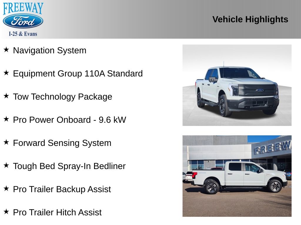 Used 2023 Ford F-150 Lightning Pro with VIN 1FTVW1EL7PWG41232 for sale in Denver, CO