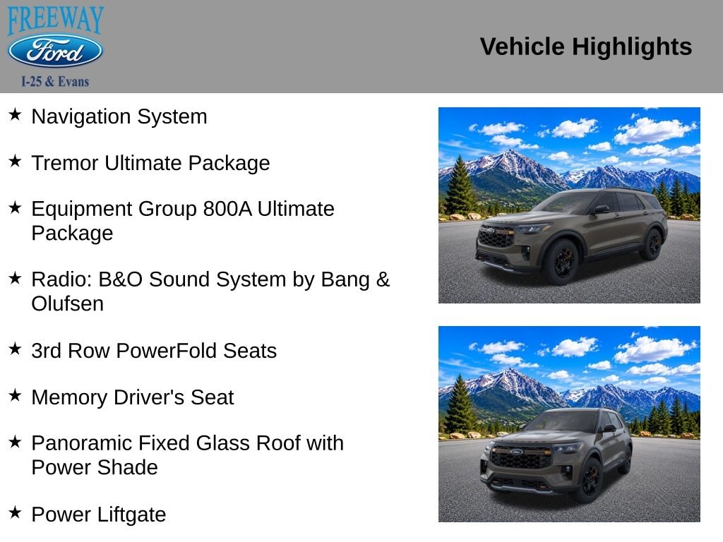 New 2026 Ford Explorer Tremor SUV