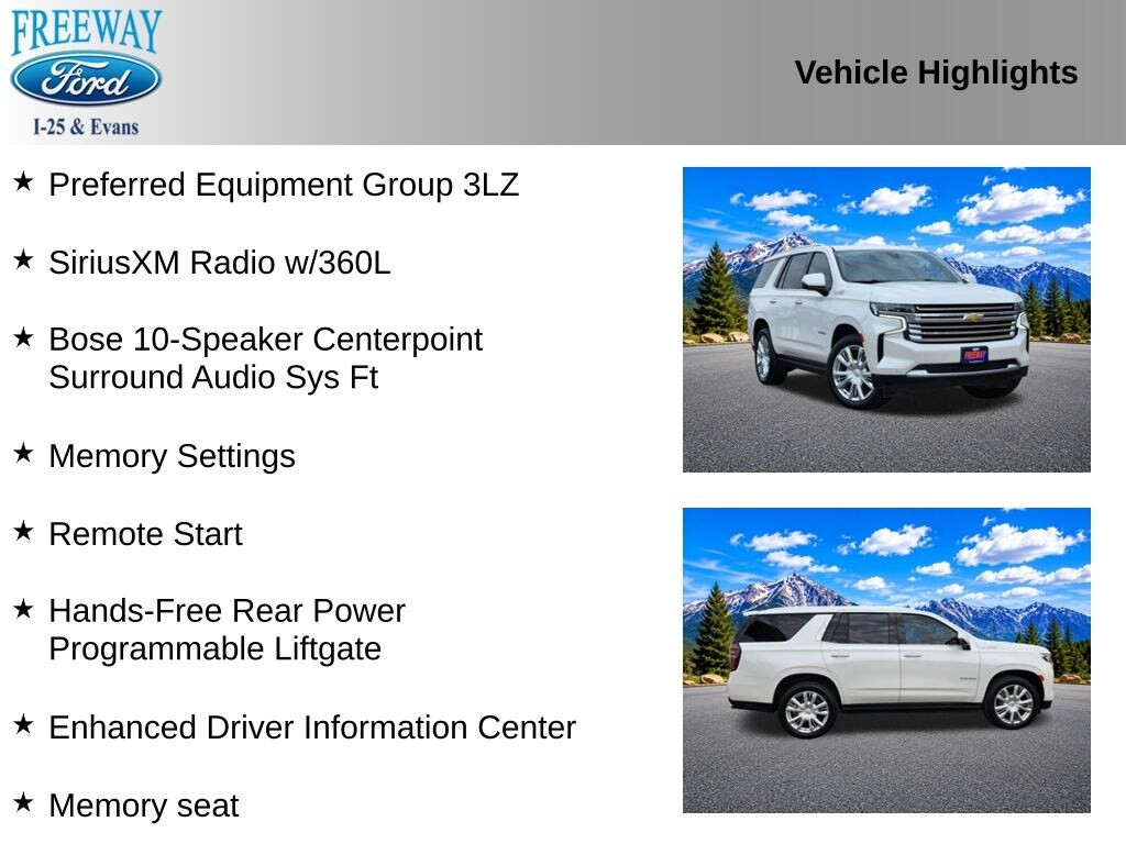 Certified 2022 Chevrolet Tahoe High Country SUV