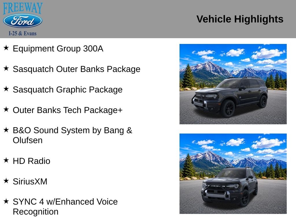 New 2025 Ford Bronco Sport Outer Banks SUV