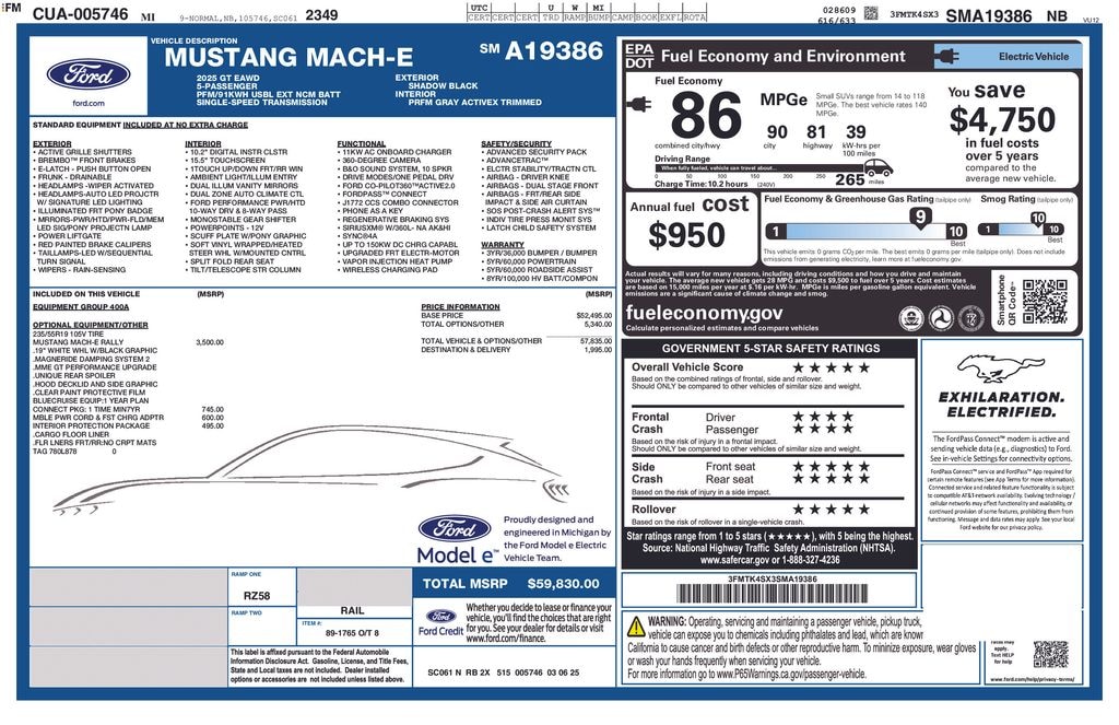 Used 2025 Ford Mustang Mach-E GT SUV