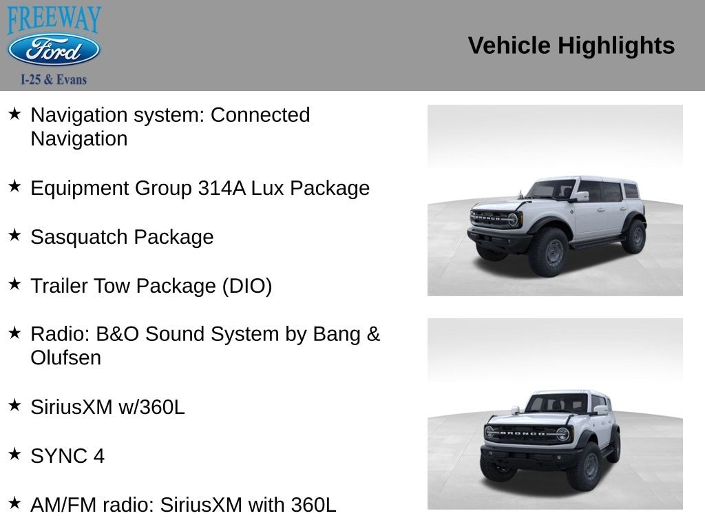 New 2025 Ford Bronco Outer Banks SUV