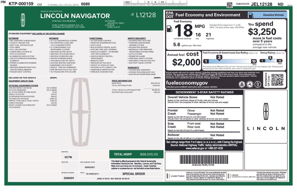 Used 2018 Lincoln Navigator Reserve SUV