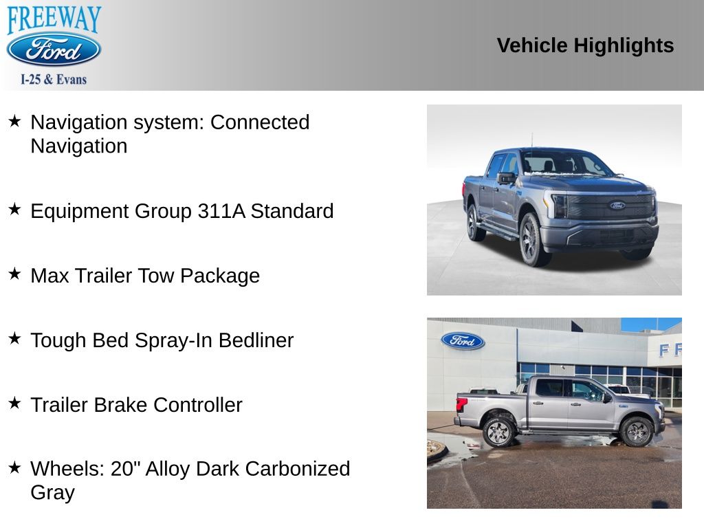 Used 2024 Ford F-150 Lightning XLT with VIN 1FTVW3LKXRWG18620 for sale in Denver, CO