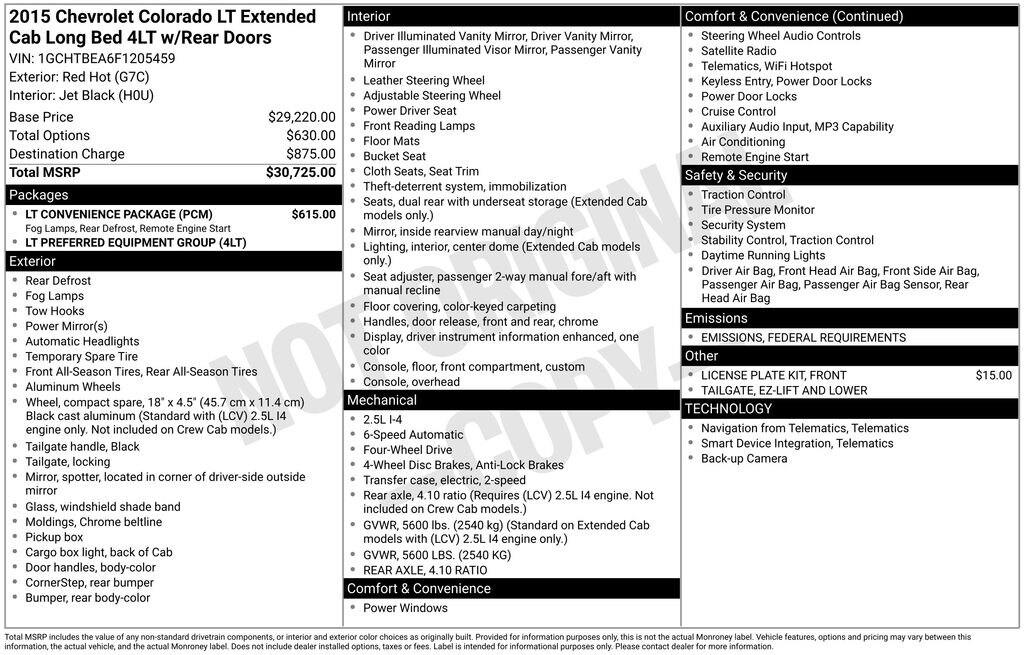 Used 2015 Chevrolet Colorado LT Truck