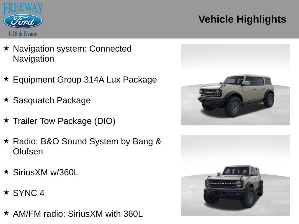 New 2025 Ford Bronco Outer Banks SUV