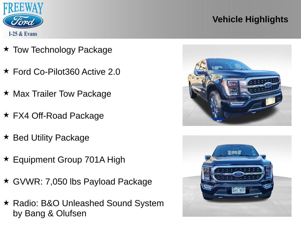 Certified 2022 Ford F-150 Platinum Truck