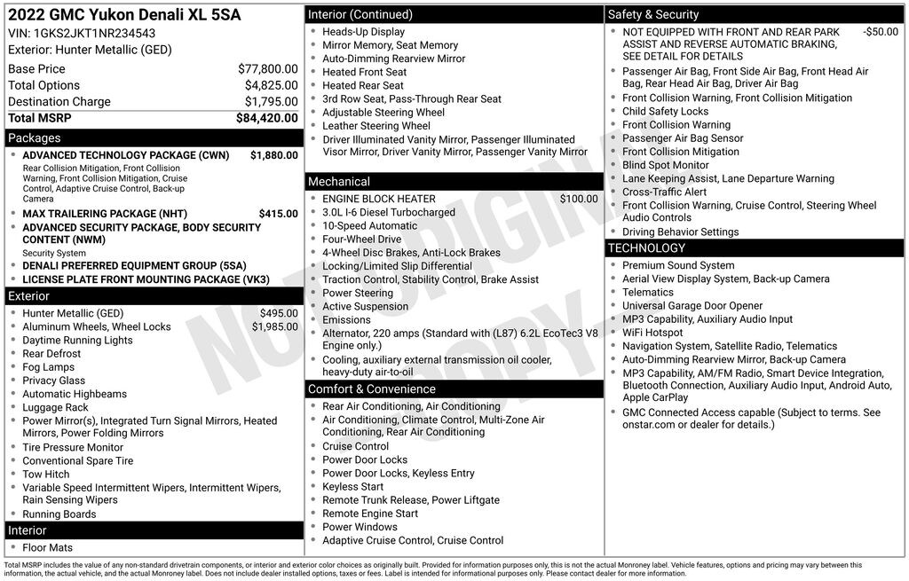 Used 2022 GMC Yukon XL Denali SUV