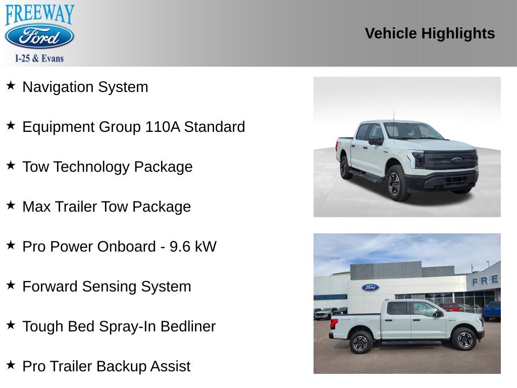 Used 2023 Ford F-150 Lightning Pro with VIN 1FTVW1EL1PWG36897 for sale in Denver, CO