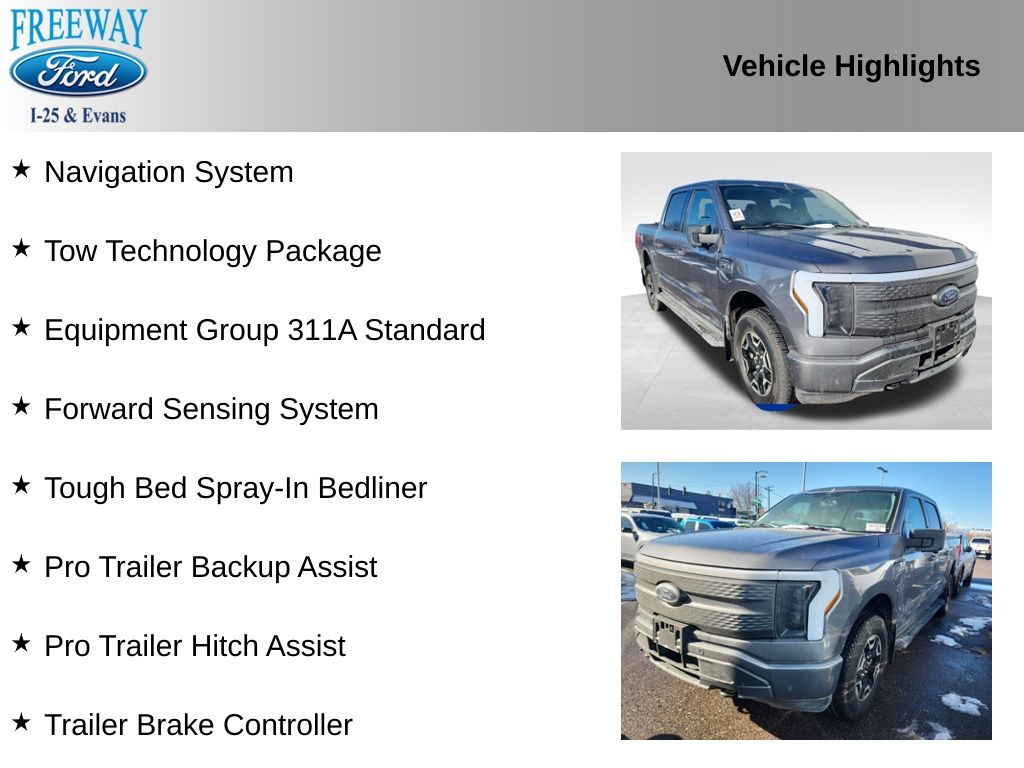 Used 2023 Ford F-150 Lightning XLT with VIN 1FTVW1EL3PWG39140 for sale in Denver, CO