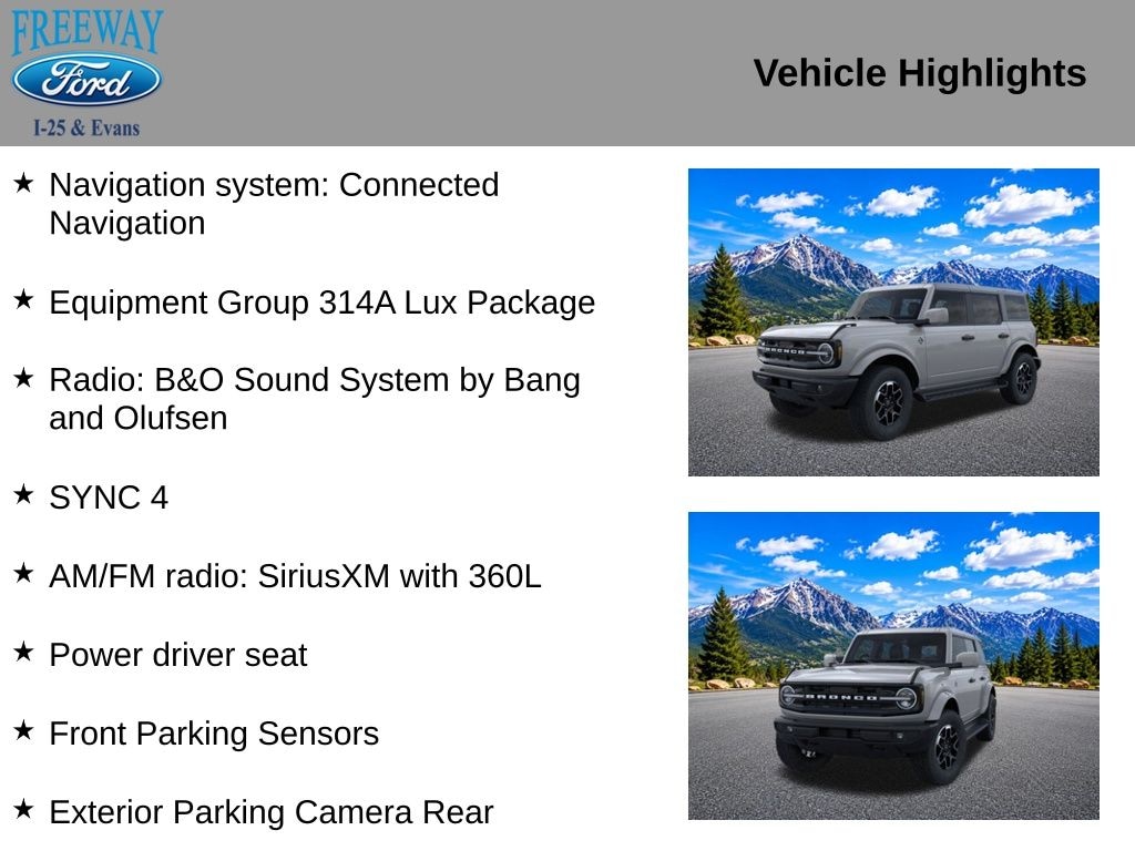New 2026 Ford Bronco Outer Banks SUV