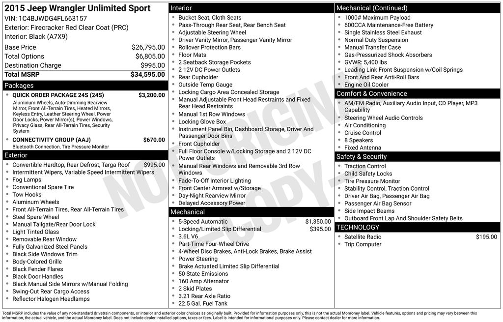 2015 Jeep Wrangler Unlimited Sport's photo