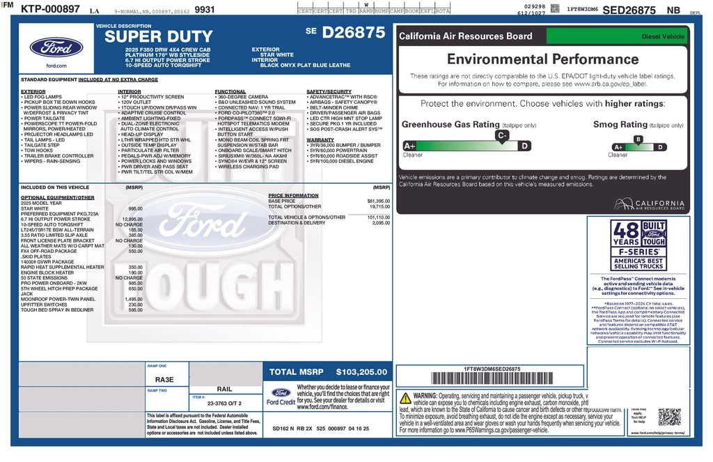 Used 2025 Ford F-350SD Platinum Truck