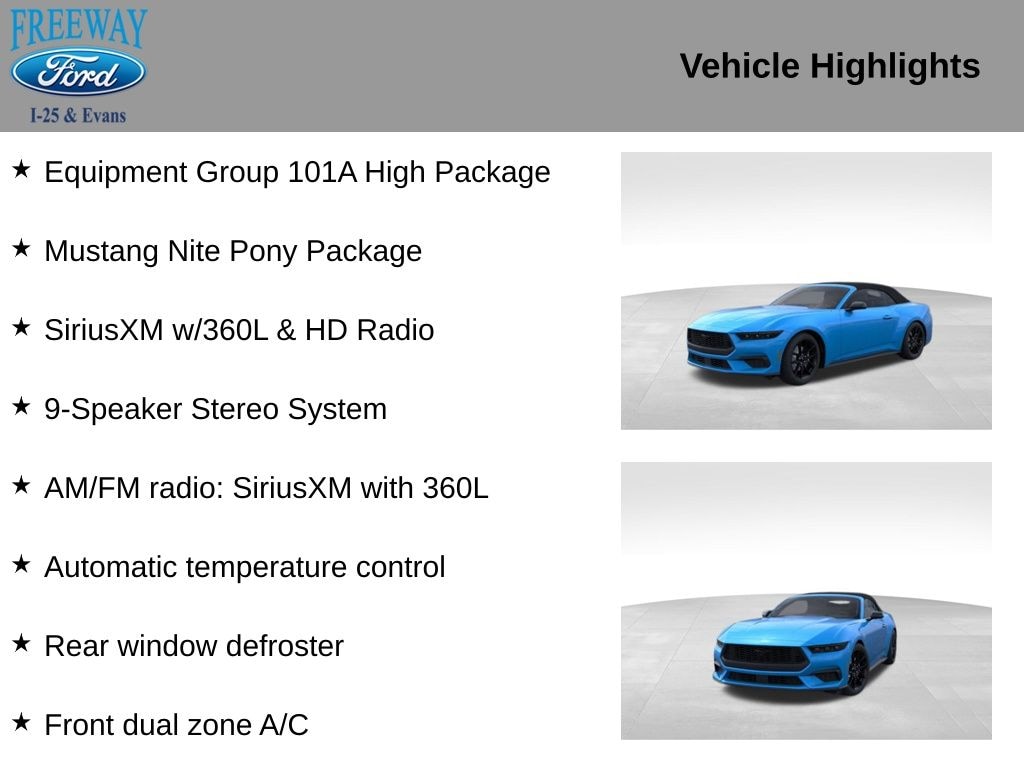 New 2025 Ford Mustang Ecoboost Convertible