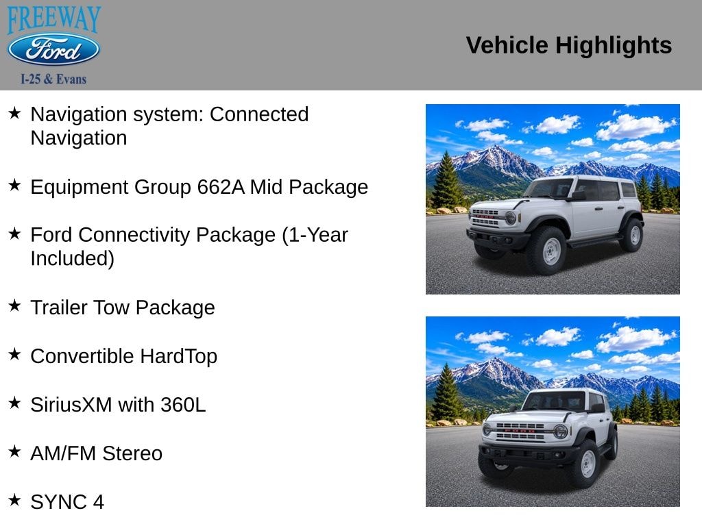 New 2026 Ford Bronco Heritage Edition SUV