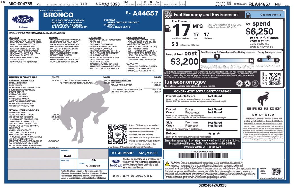 2024 Ford Bronco 2-Door Badlands