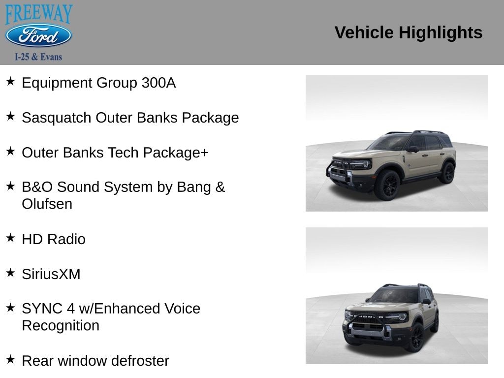 New 2025 Ford Bronco Sport Outer Banks SUV