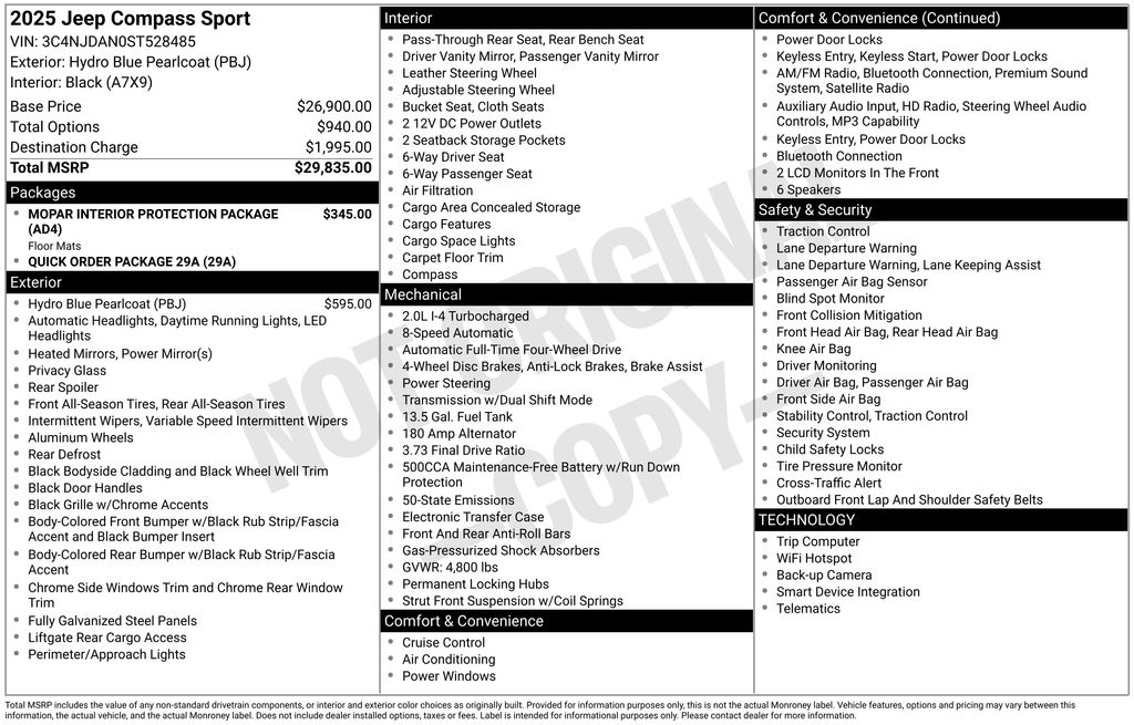 2025 Jeep Compass Sport 4X4's photo