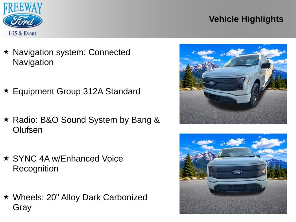 Used 2024 Ford F-150 Lightning Flash with VIN 1FT6W3L7XRWG16222 for sale in Denver, CO