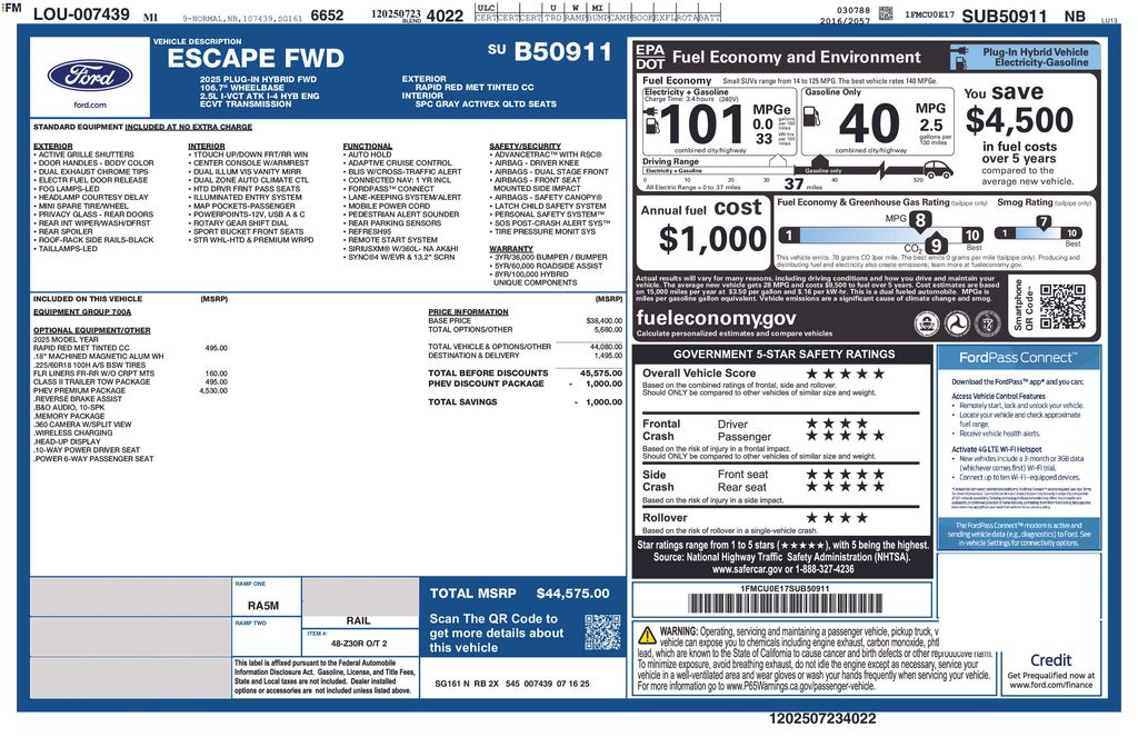 2025 Ford Escape Plug-in FWD's photo