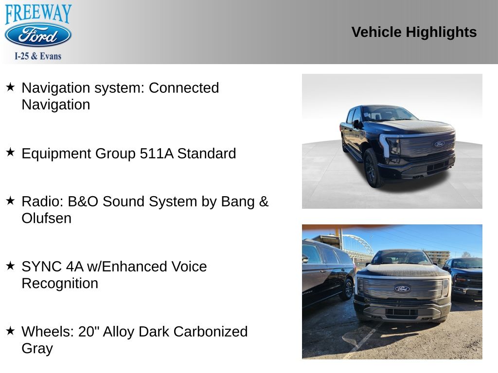 Used 2024 Ford F-150 Lightning Lariat with VIN 1FT6W5L74RWG30984 for sale in Denver, CO