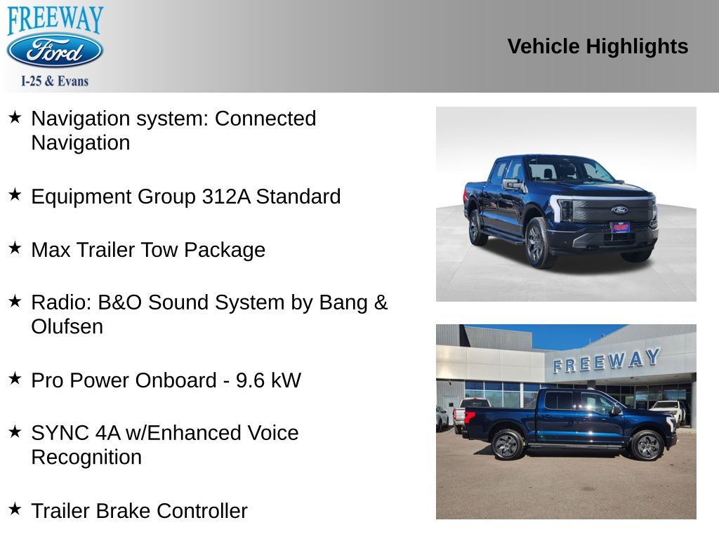 Used 2024 Ford F-150 Lightning Flash with VIN 1FTVW3L71RWG02320 for sale in Denver, CO