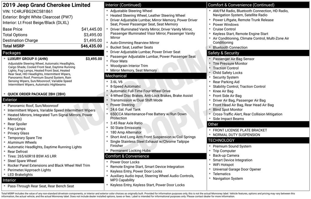 2019 Jeep Grand Cherokee Limited's photo