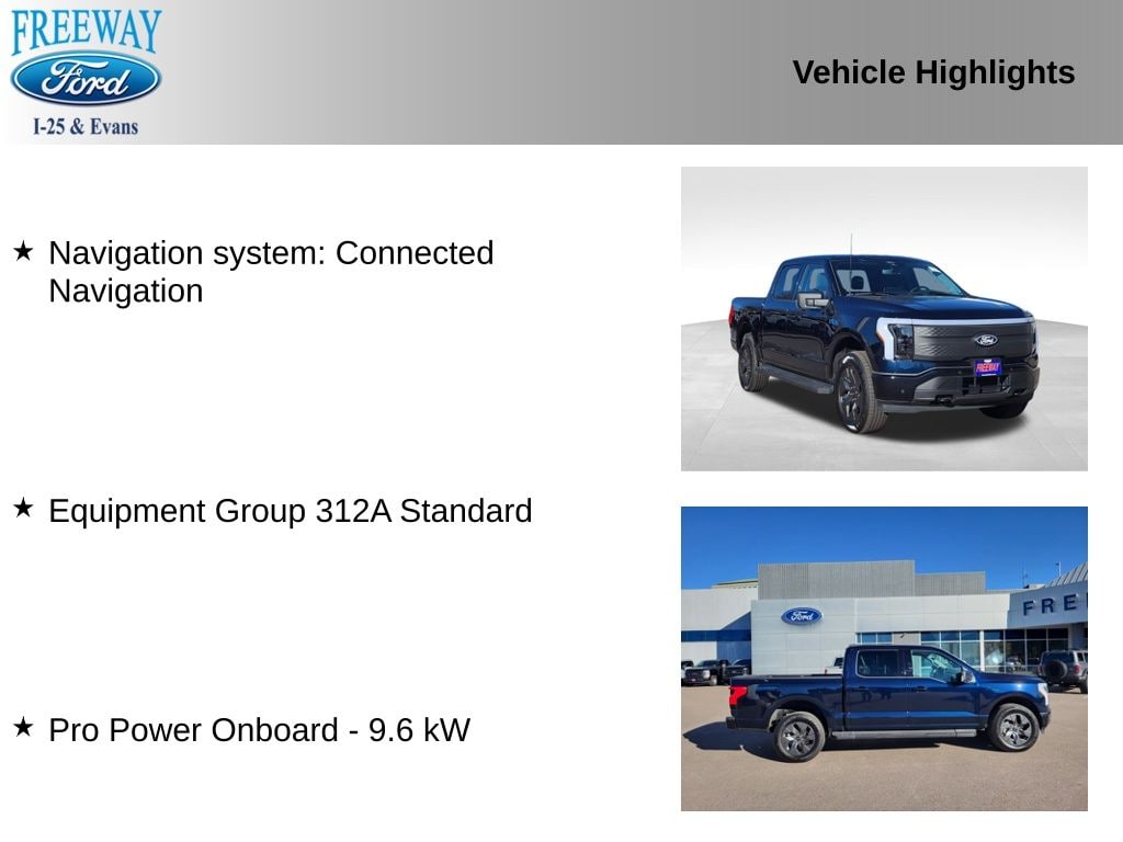 Used 2024 Ford F-150 Lightning Flash with VIN 1FT6W3L71RWG16268 for sale in Denver, CO