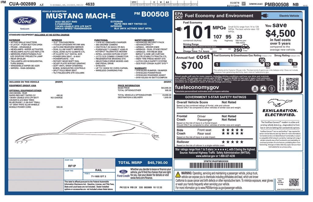 Used 2023 Ford Mustang Mach-E Select SUV