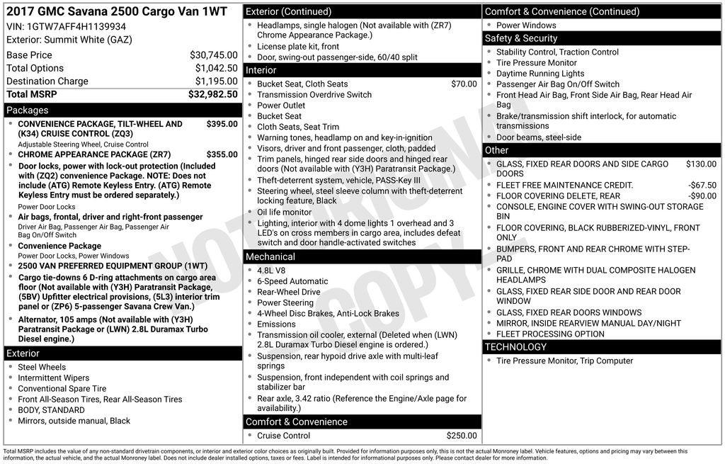 2017 GMC Savana 2500's photo