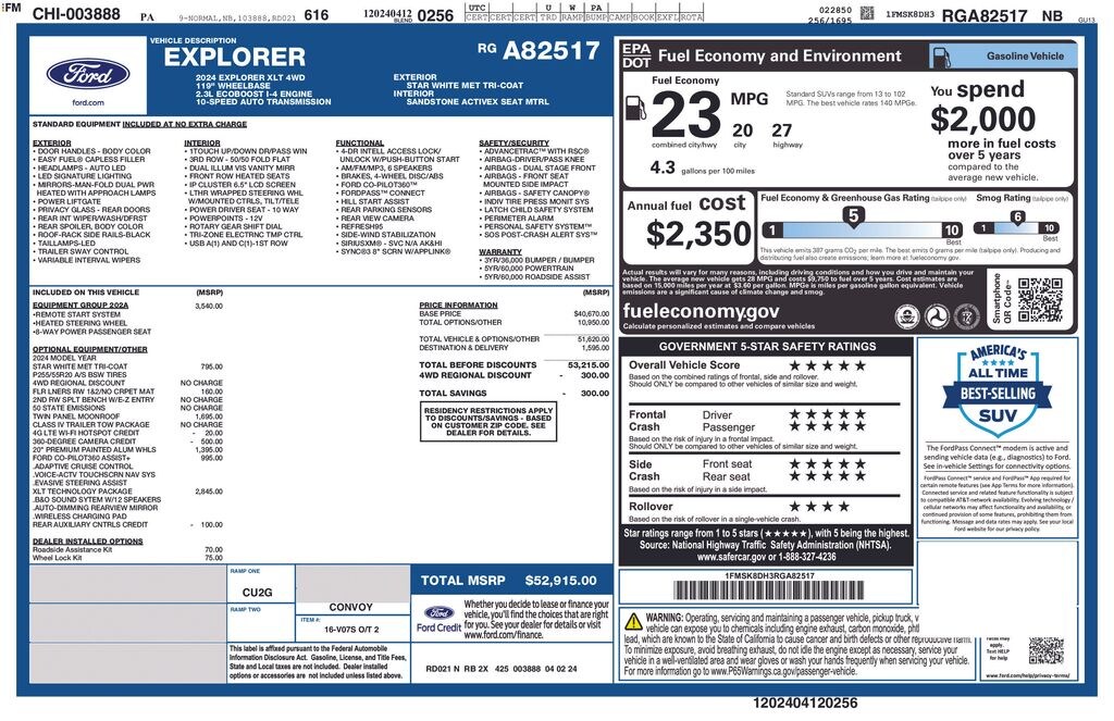 Used 2024 Ford Explorer XLT SUV