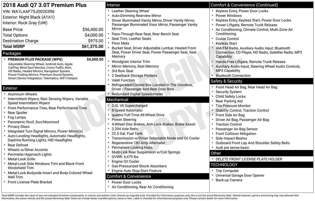 Used 2018 Audi Q7 3.0T Premium Plus SUV