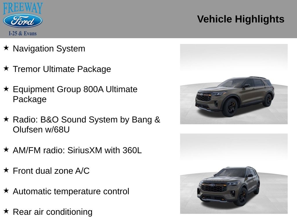 New 2026 Ford Explorer Tremor SUV