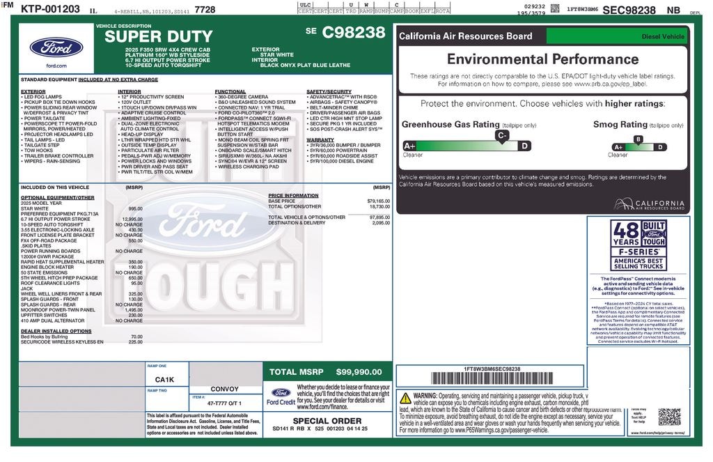 Used 2025 Ford F-350SD Platinum Truck