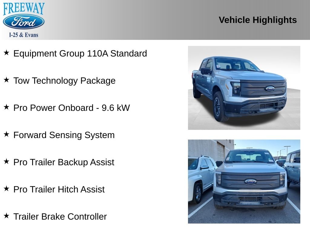 Used 2023 Ford F-150 Lightning Pro with VIN 1FTVW1EL4PWG39650 for sale in Denver, CO