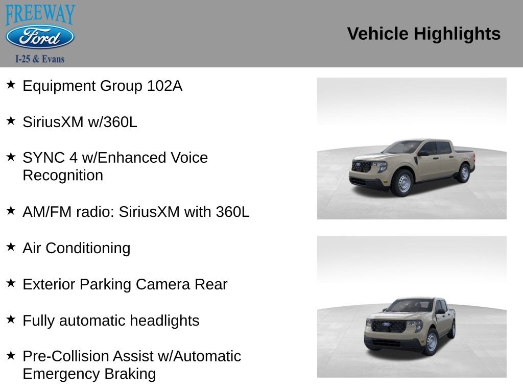 New 2025 Ford Maverick XL Truck