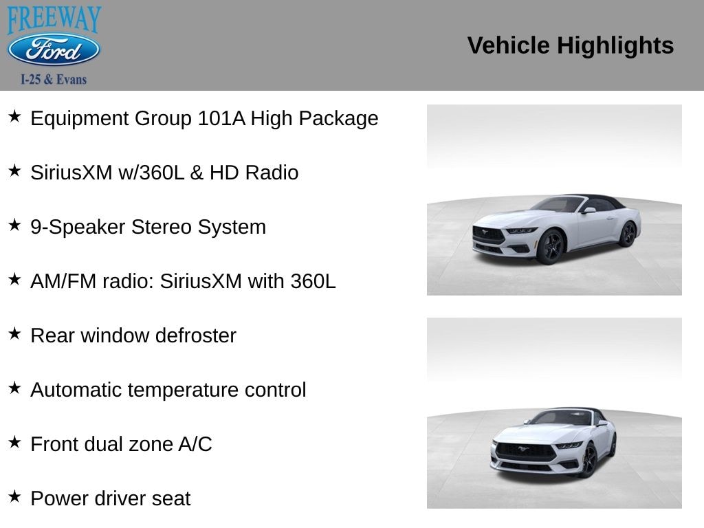 New 2025 Ford Mustang Ecoboost Convertible