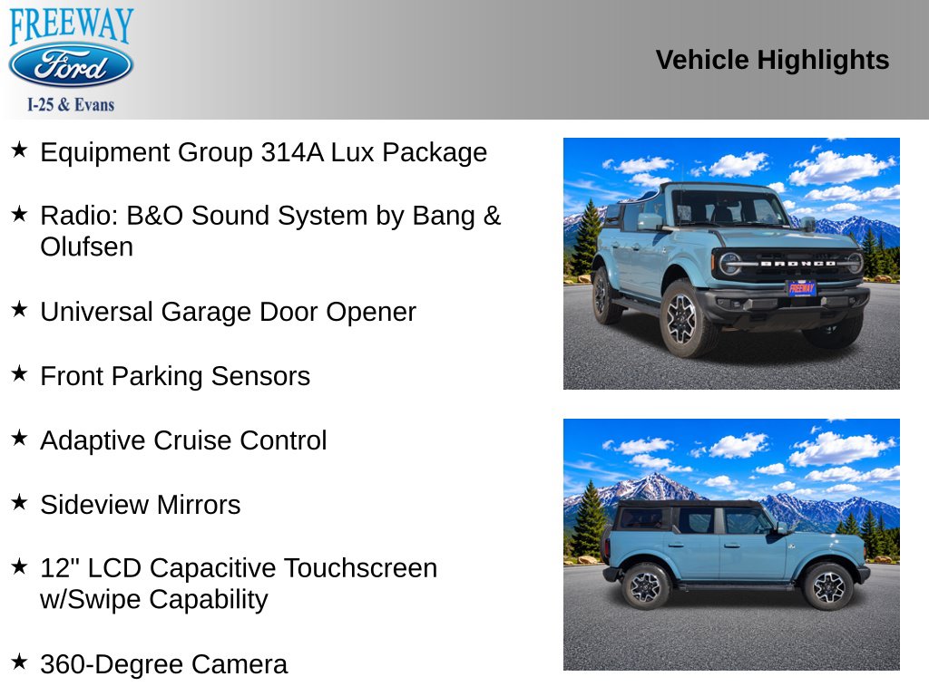 Certified 2022 Ford Bronco Outer Banks SUV