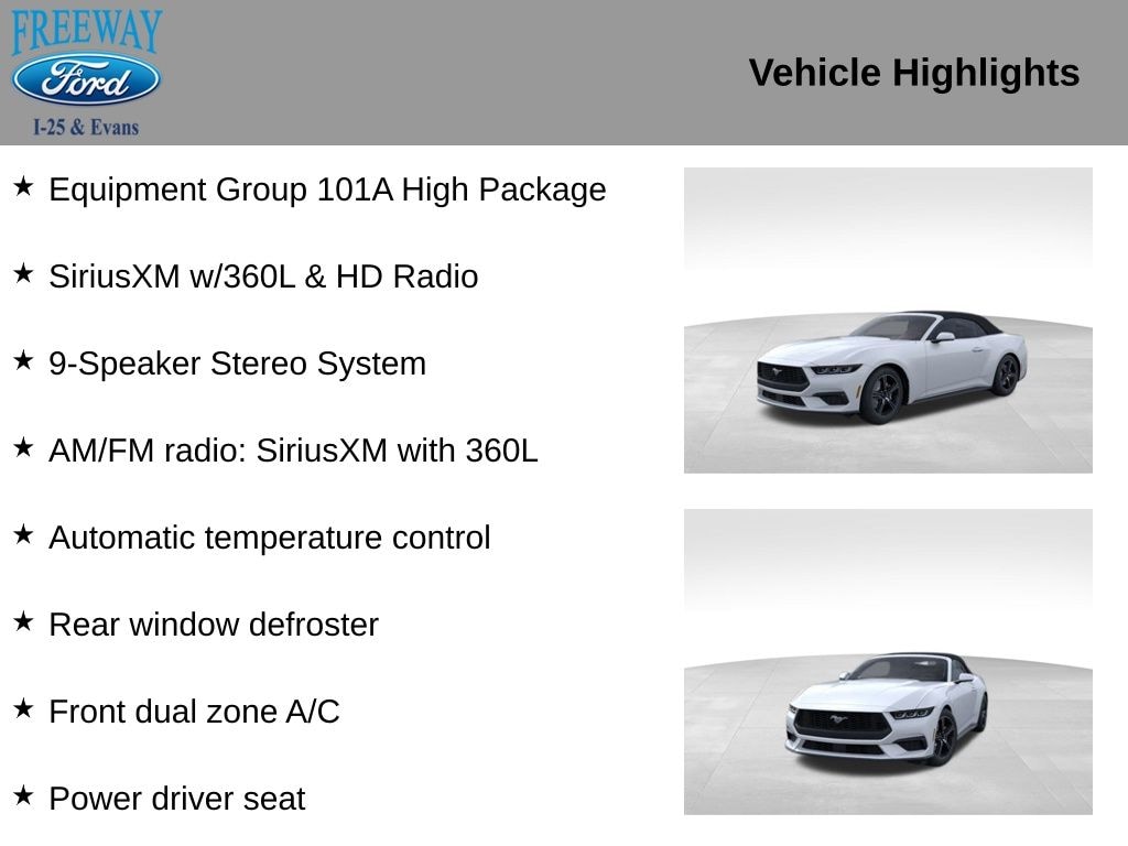 New 2025 Ford Mustang Ecoboost Convertible