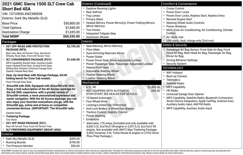 Used 2021 GMC Sierra 1500 SLT Truck